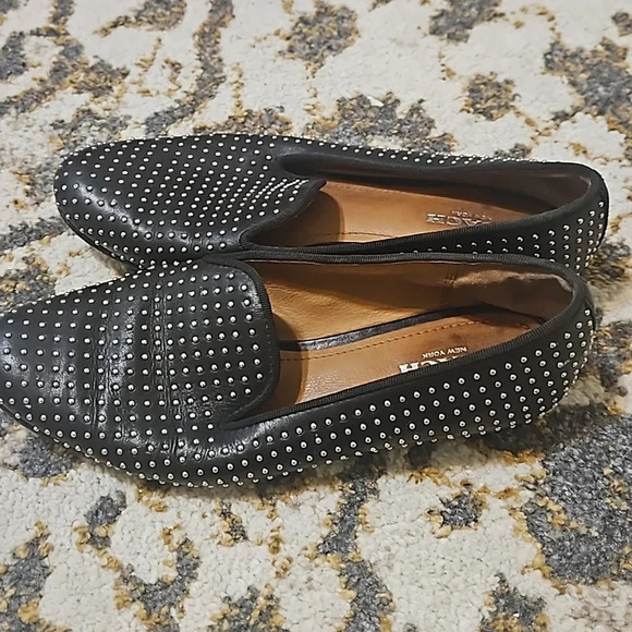 Coach Studded Leather Loafers - Picture 4 of 11